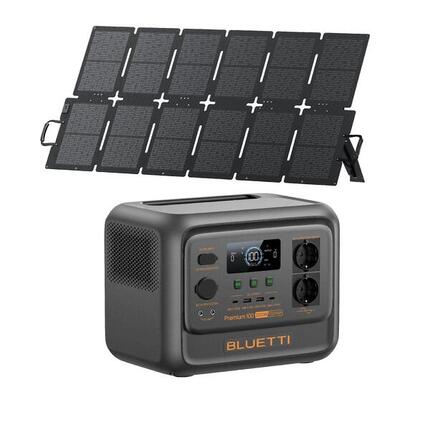 Kit tragbare Powerstation BLUETTI Premium 100 V2 + Solarpanel 220 W (0% MwSt)