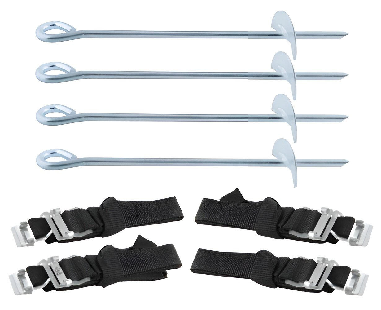 Set 4 ancore pentru fixarea trambulinei, 30 cm, dimensiune centura 135 cm