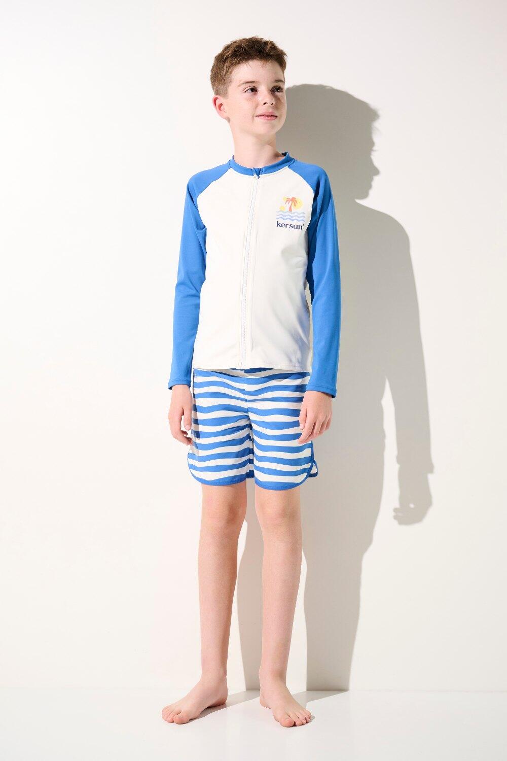 Veste de bain anti-UV Enfant (5-14 ans), Bleu, Fidji, UPF 50+ 5/7