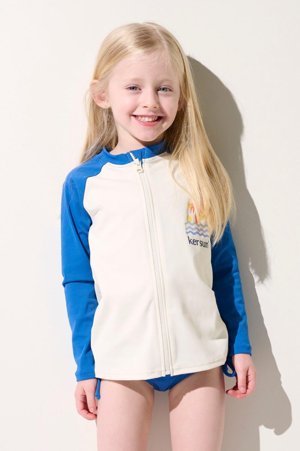 Veste de bain anti-UV Enfant (5-14 ans), Bleu, Fidji, UPF 50+ 6/7