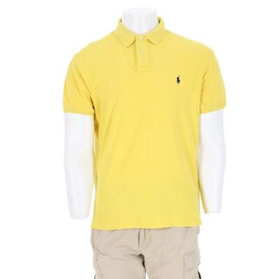 Tweedehands - heren korte mouw gele polo - als nieuw