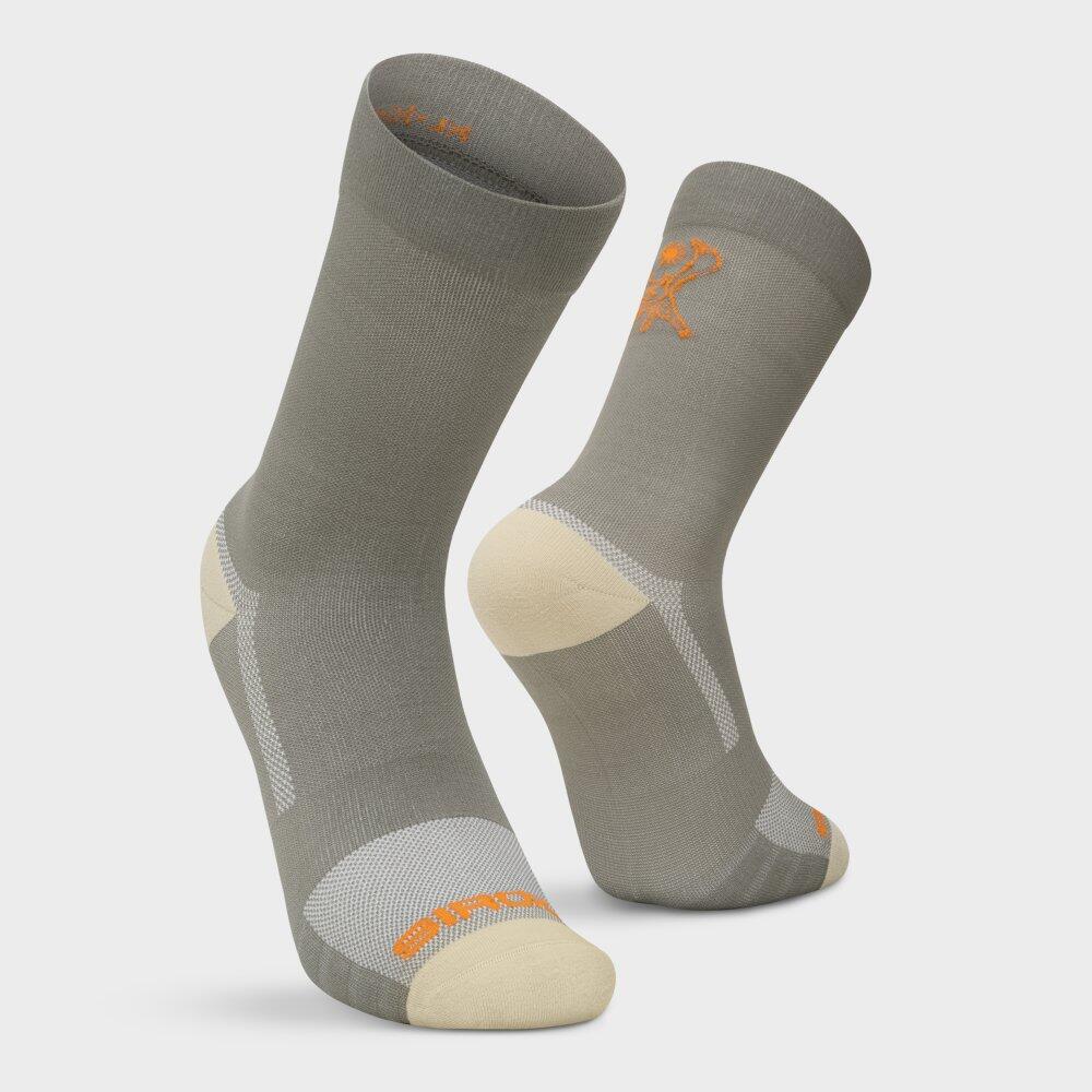 Herren und Damen Radsport Bikepacking-Crewsocken ST1 Green Grün 6/6