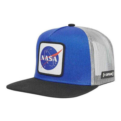 Unisex volwassen nasa trucker cap (zwart/blauw/grijs)
