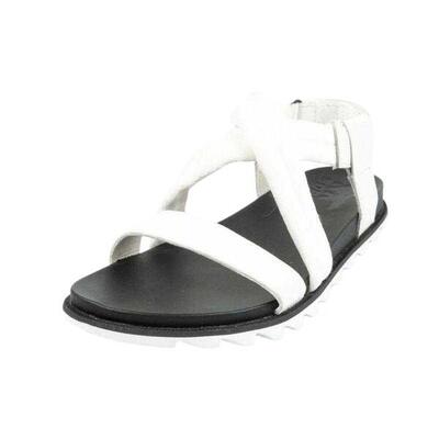 Dames roaming decon leren sandalen (wit)