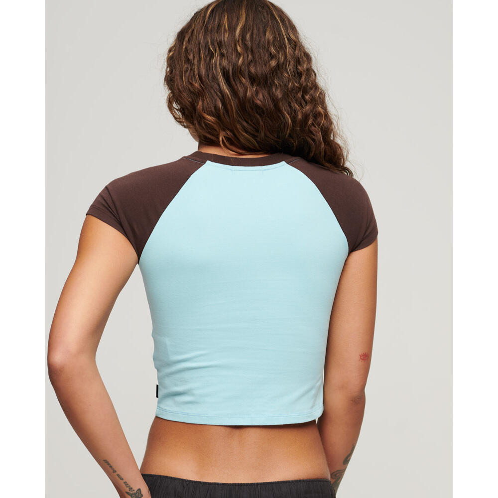 Maglietta da baseball court donna Superdry 3/4