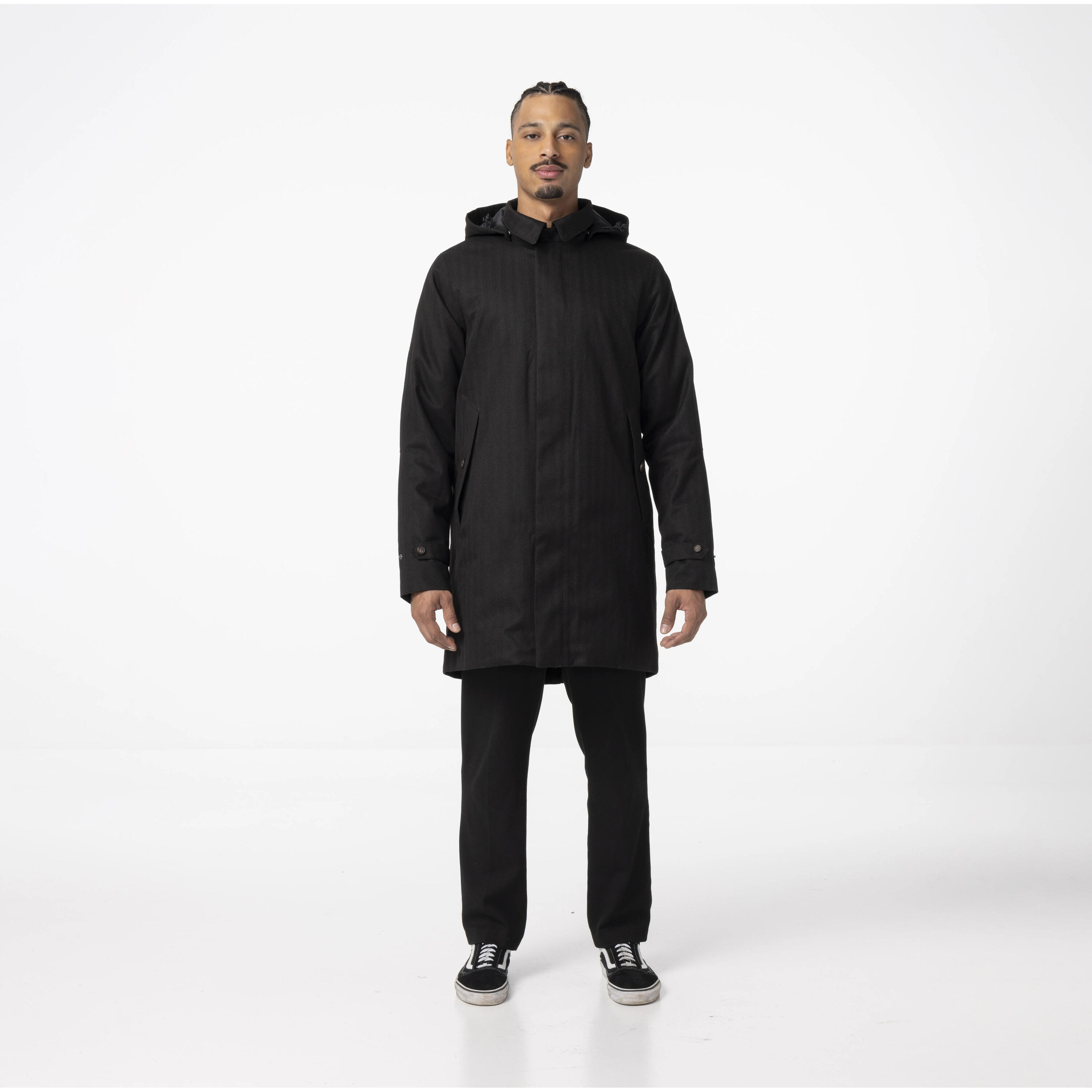 Herren Radsport Winter-Regenjacke Mac wasserdicht atmungsaktiv 2/7