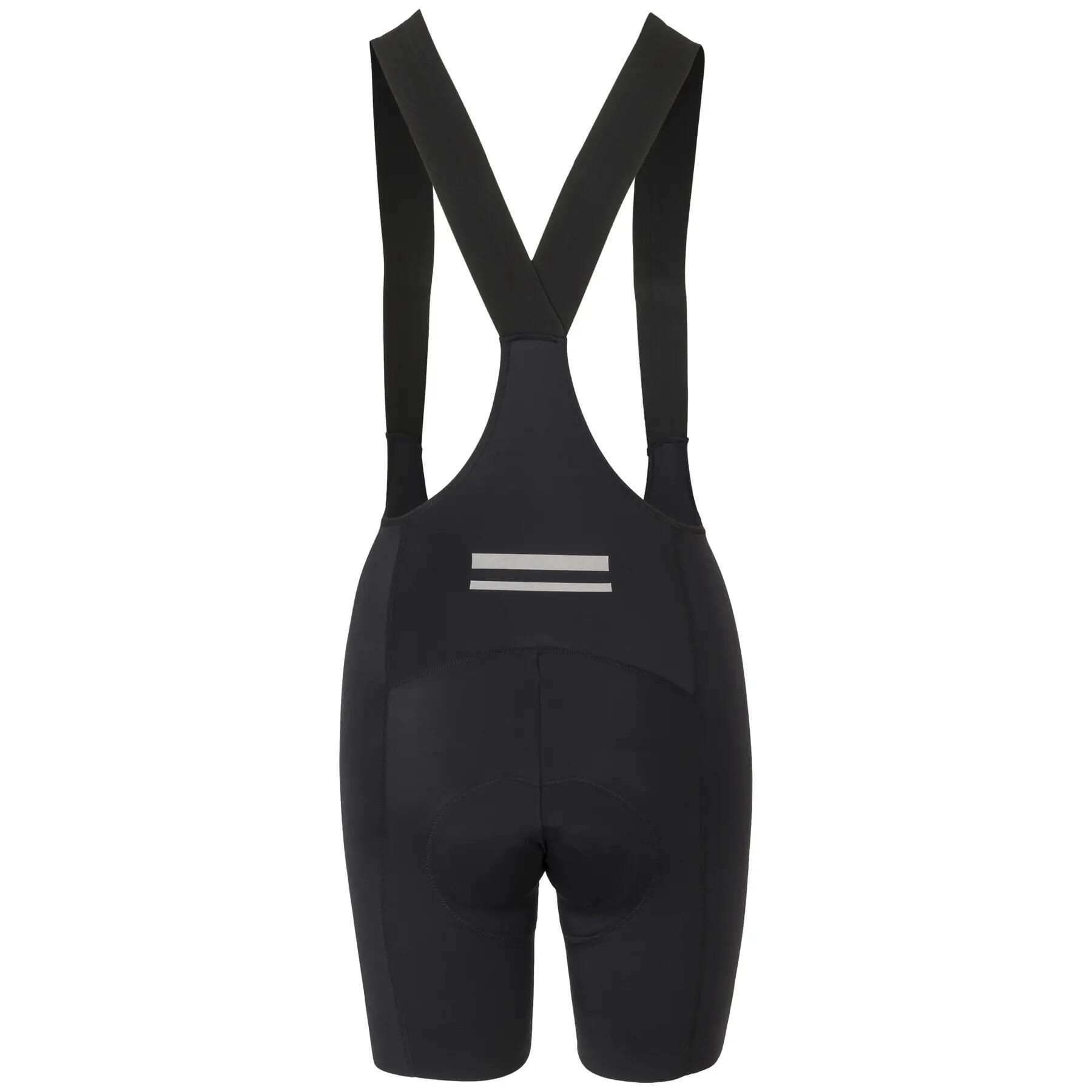 Damskie spodenki kolarskie z szelkami krótkie czarne Ultra Short 2/7