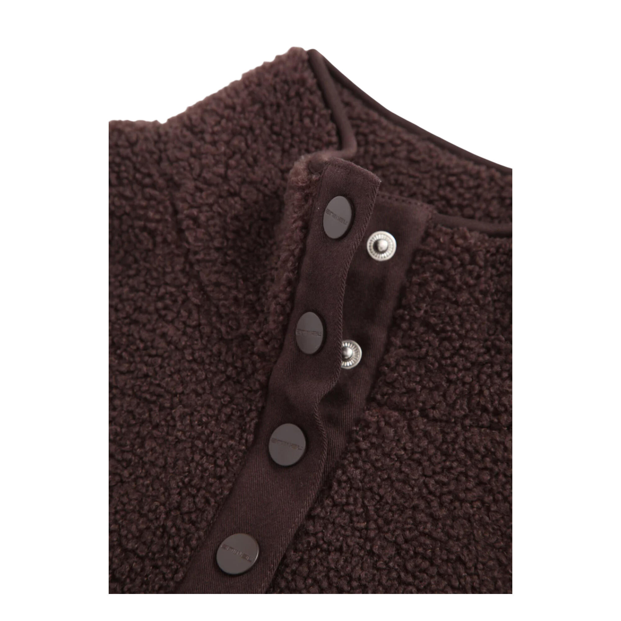 "Billie" FleeceOberteil für , PopperDetail, Bouclé Damen Braun 3/4