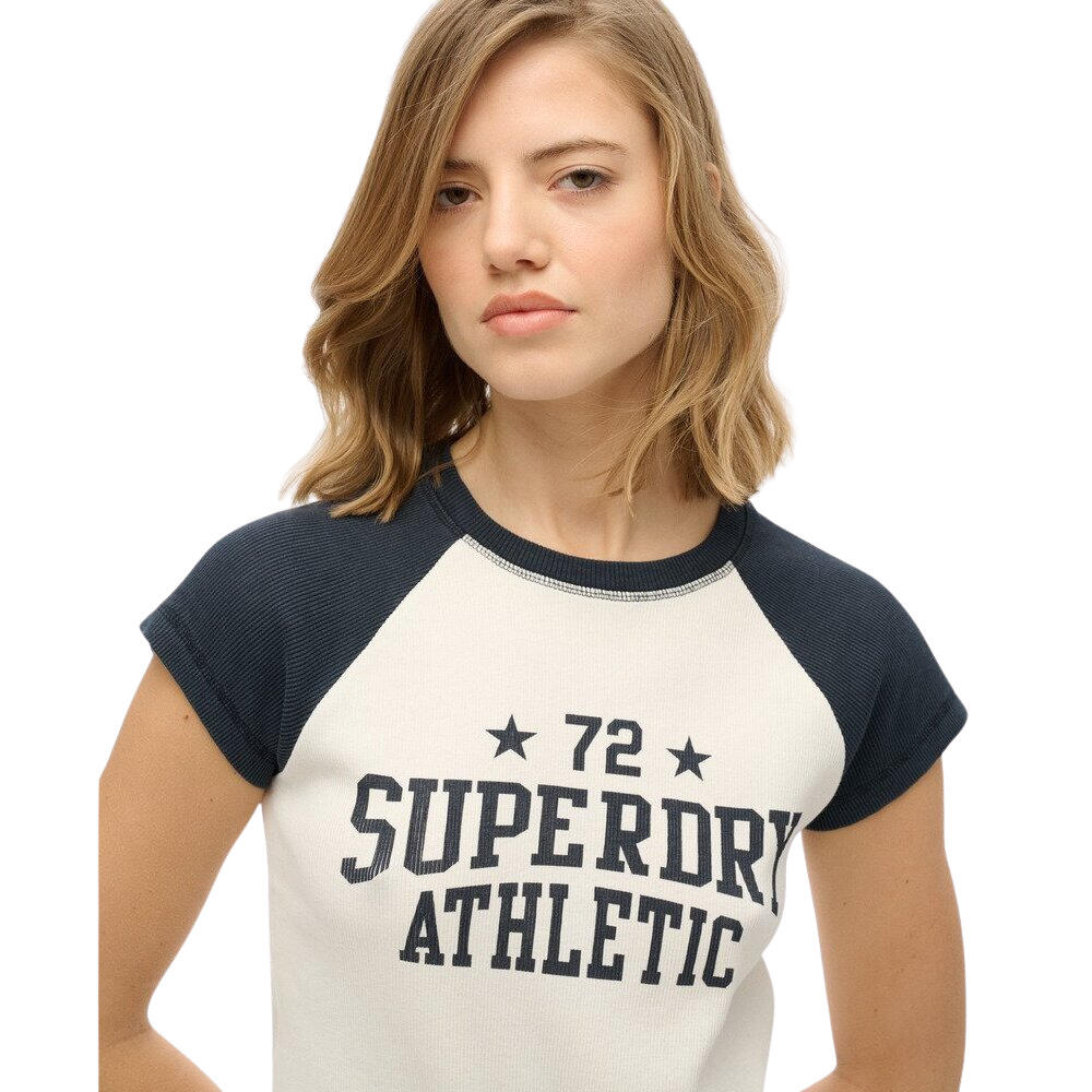 T-shirt con maniche tre quarti, blu - Intrend
