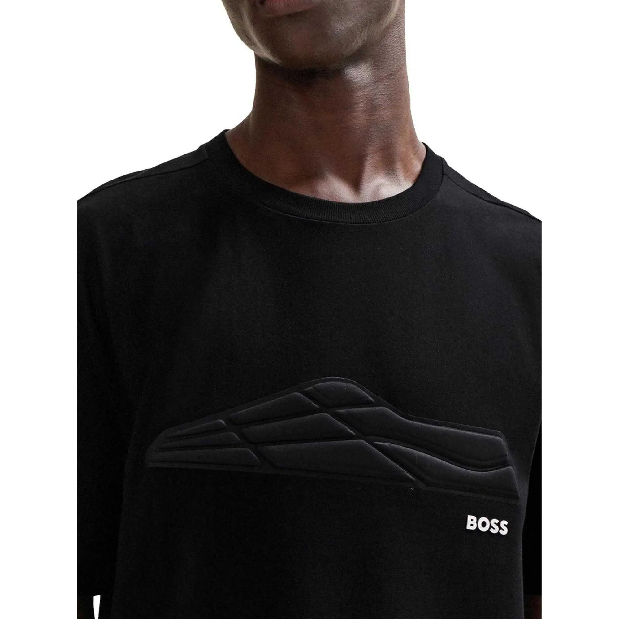 Maglietta Regolare Logo Uomo Boss Nero 4/5