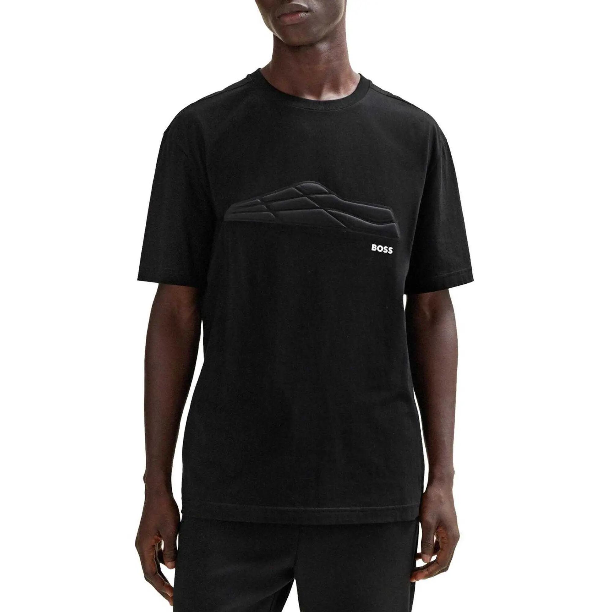 Maglietta Regolare Logo Uomo Boss Nero 2/5