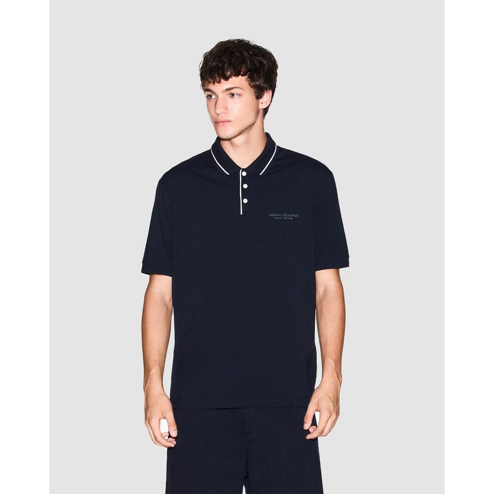 Mens Training Polo Shirt Contrast Tipping