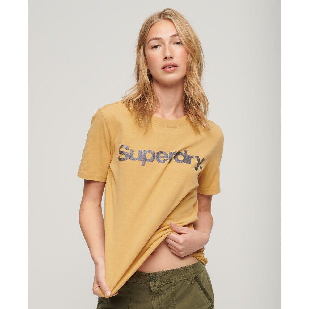 T-shirt à logo métallisé femme Superdry Core 2/6