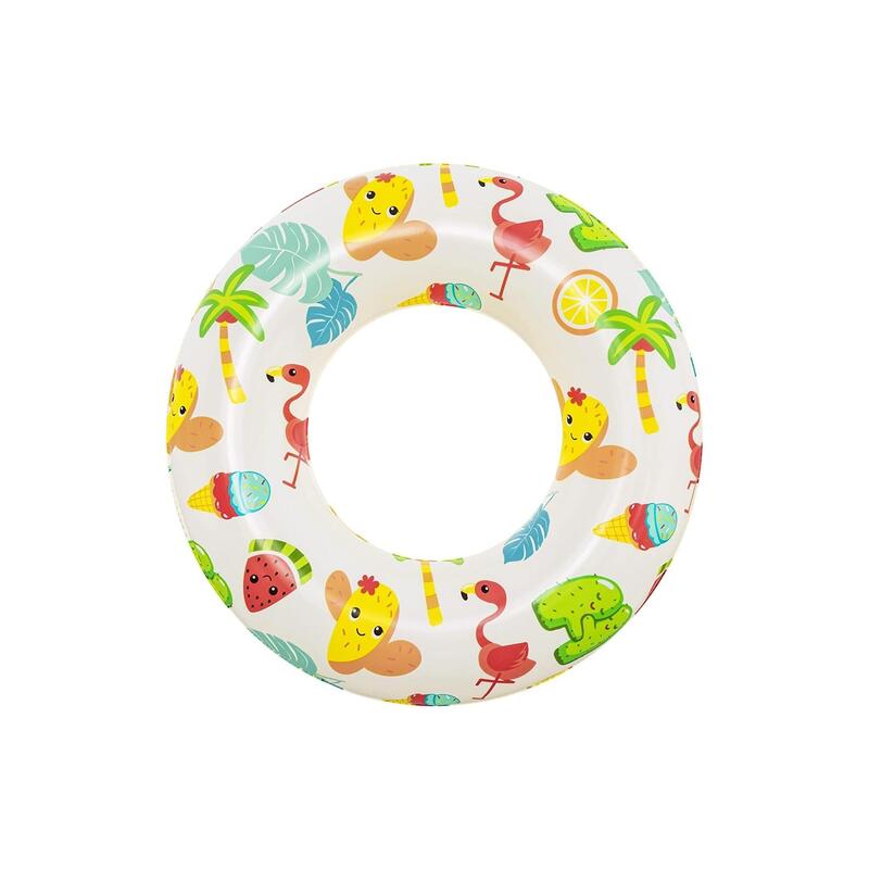 Set piscina gonflabila pentru copii, colac si minge, 122×20 cm, 137 L