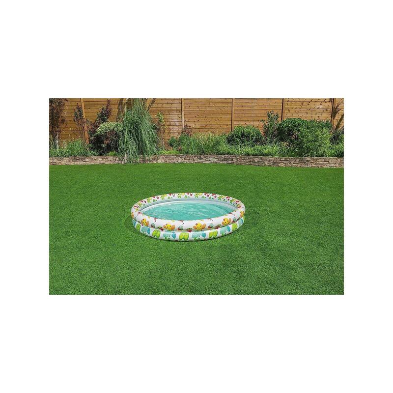 Set piscina gonflabila pentru copii, colac si minge, 122×20 cm, 137 L