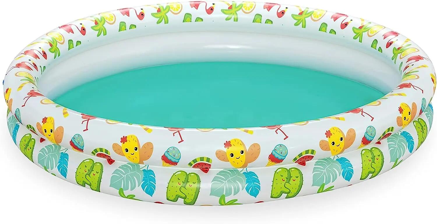 Set piscina gonflabila pentru copii, colac si minge, 122×20 cm, 137 L 4/7