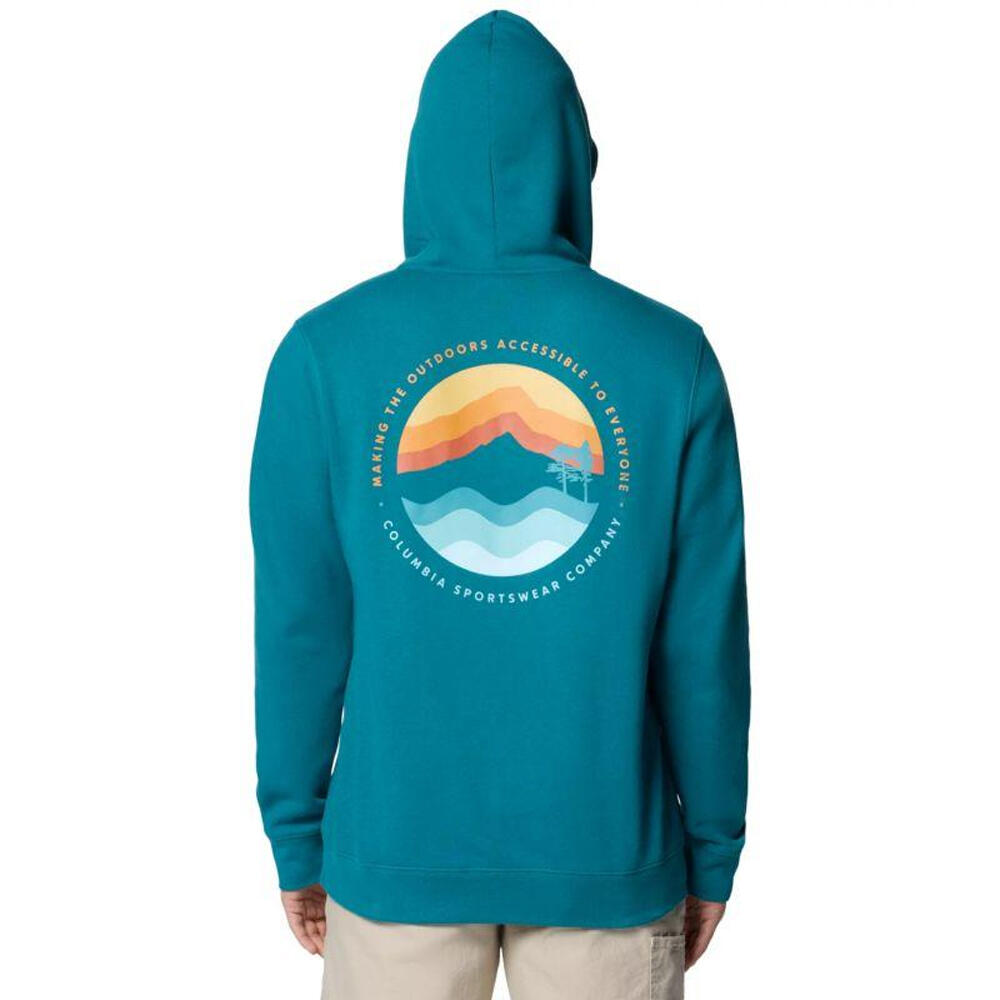 Sudadera Trek Diseño Gráfica para Hombre Azul 2/3