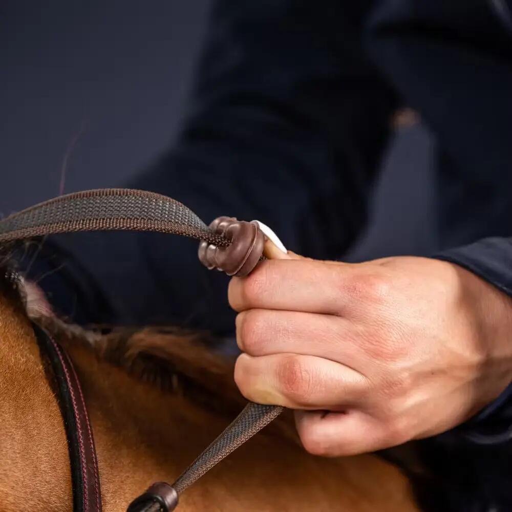 Rênes pour cheval réglables en cuir Dy'on New English Collection 5/8" 2/3