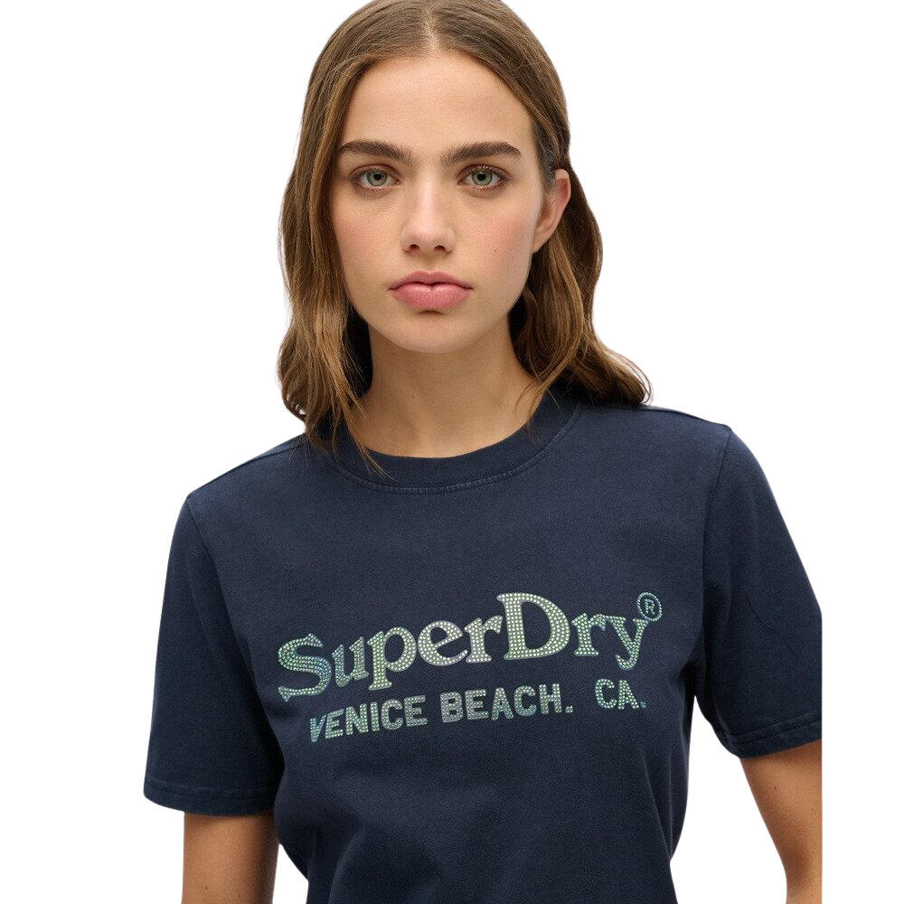 T-shirt décontracté métallisé femme Superdry Venue 4/5