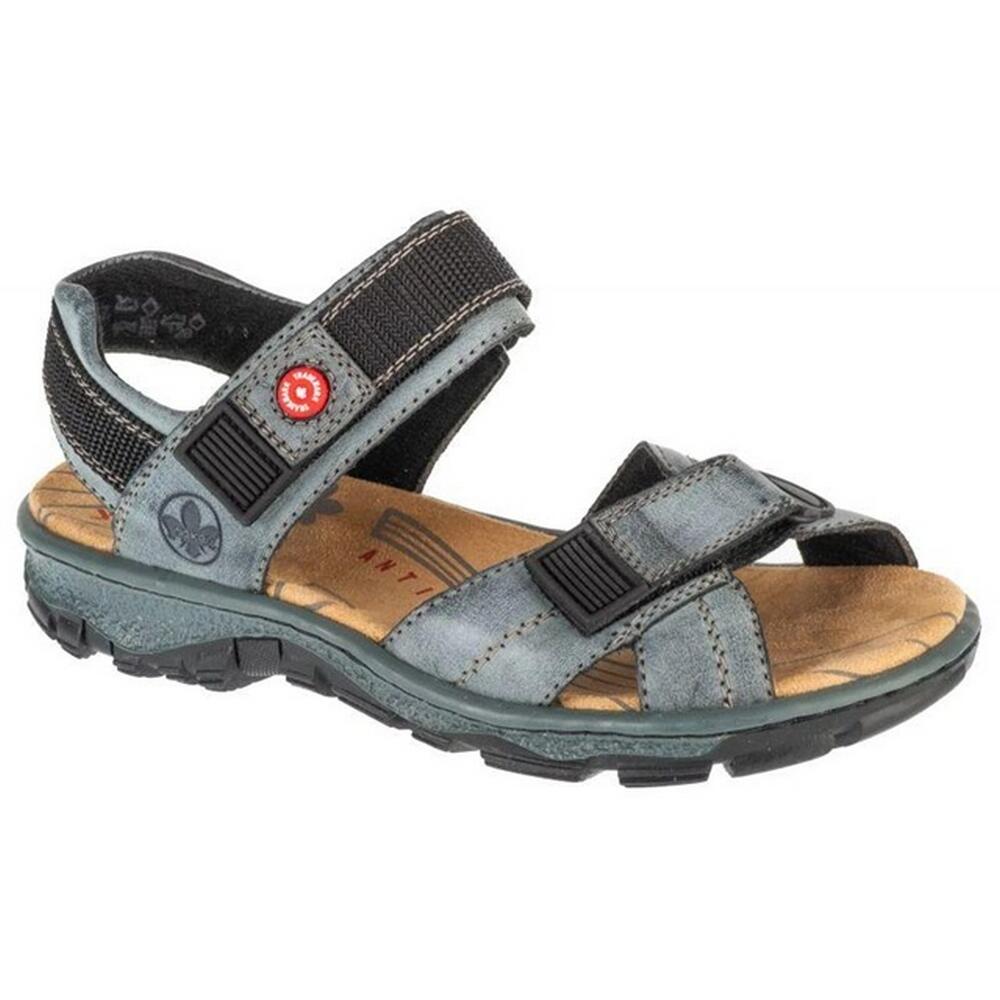 Womens/Ladies Contrast Detail Sandals (Blue)