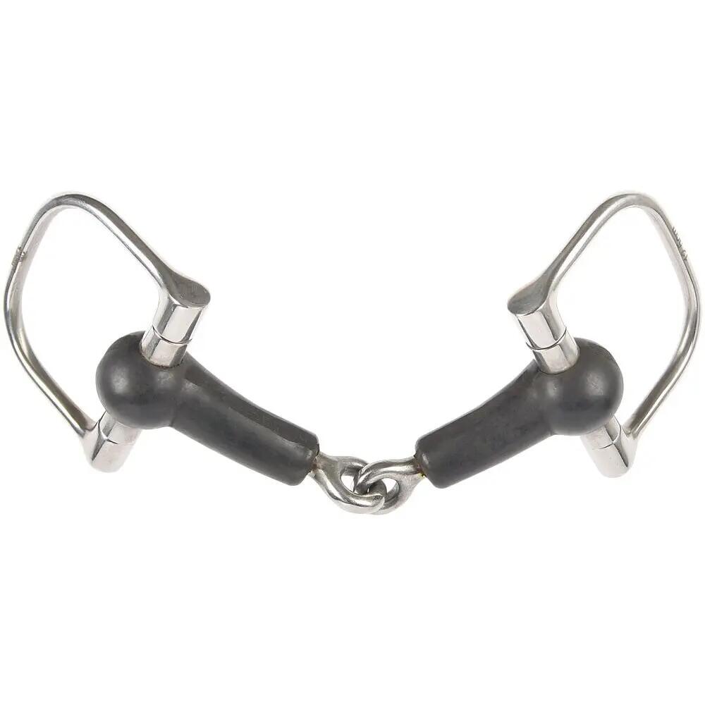 Verdun paardenbit, single break rubber Harry's Horse 1/2