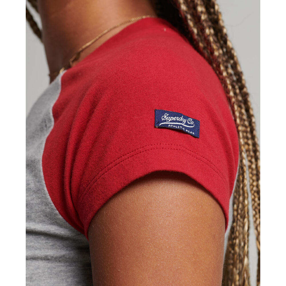 Baseball-T-Shirt court Bio-Baumwolle Frau Superdry 3/5