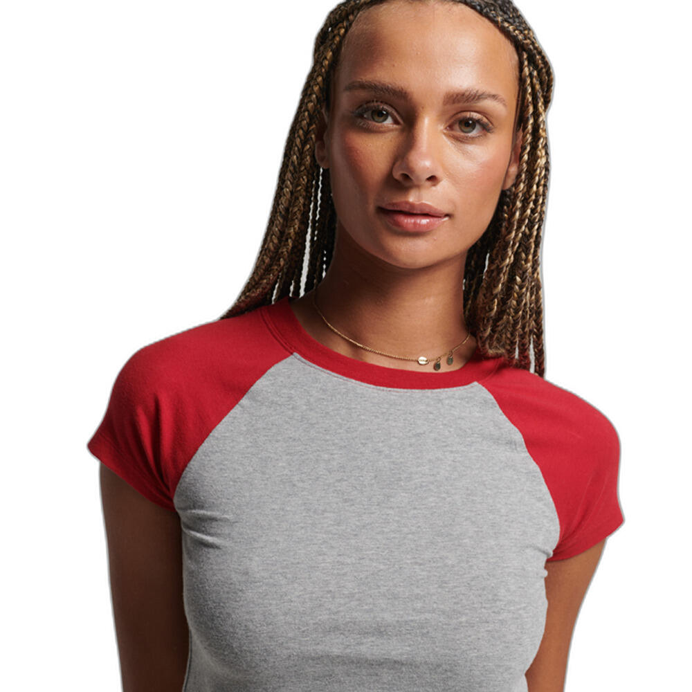 Baseball-T-Shirt court Bio-Baumwolle Frau Superdry 2/5
