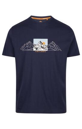 Trespass Herren T-Shirt bedruckt Rundhals Marine