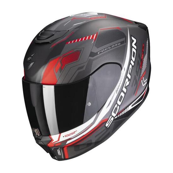 EXO-391 integrale nero opaco-argento-rosso