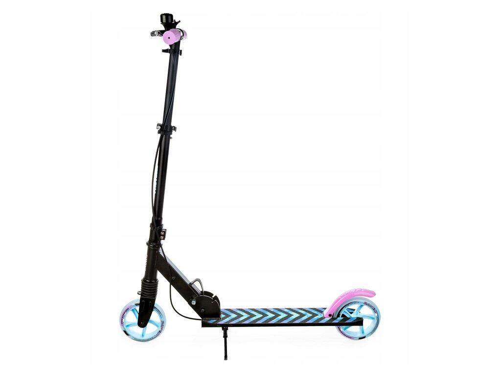 Scooter con amortiguador, freno y timbre 145mm Pastelle Negro/Rosa 7/7