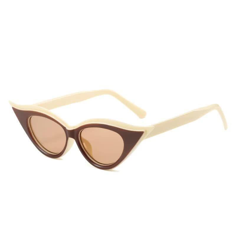 Retro Cat-Eye Sunglasses Apricot  Frames for Women