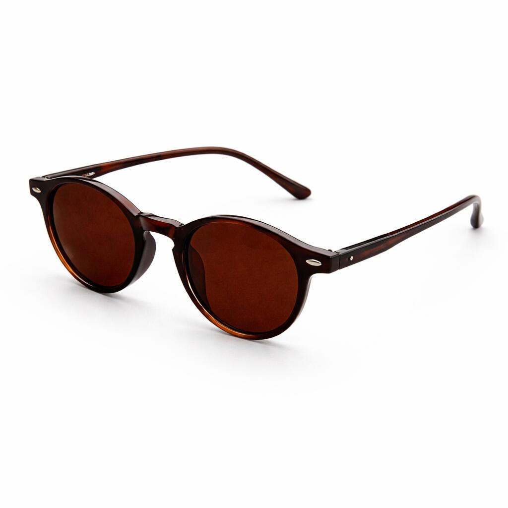 Tea Frame 2 Pairs Round Frame Polarized Sunglasses