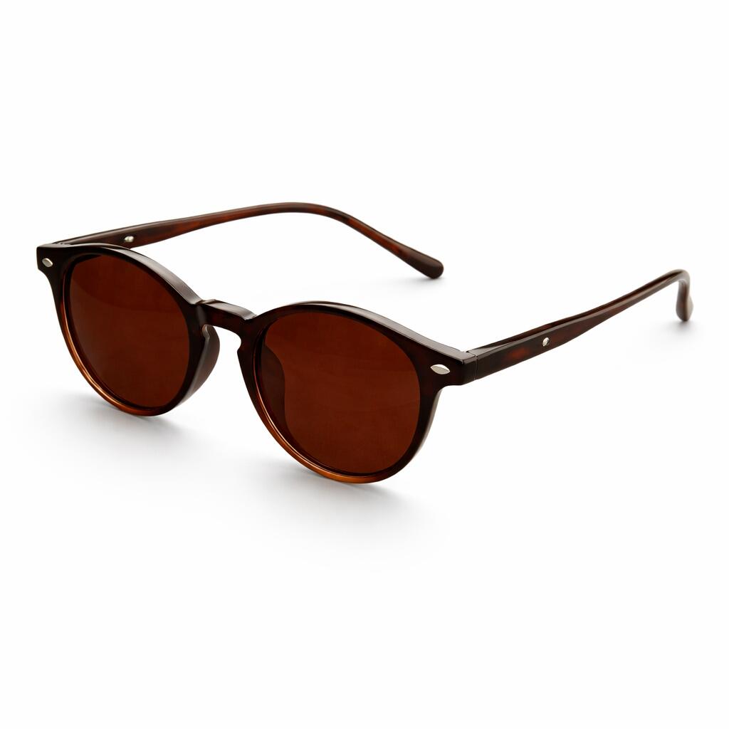 Tea Frame 2 Pairs Round Frame Polarized Sunglasses