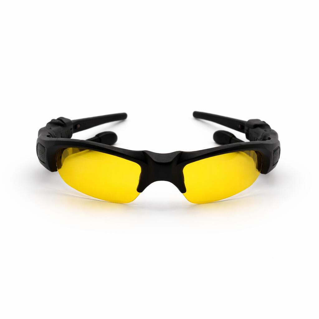 Yellow Bluetooth Sunglasses with Wireless Earbuds