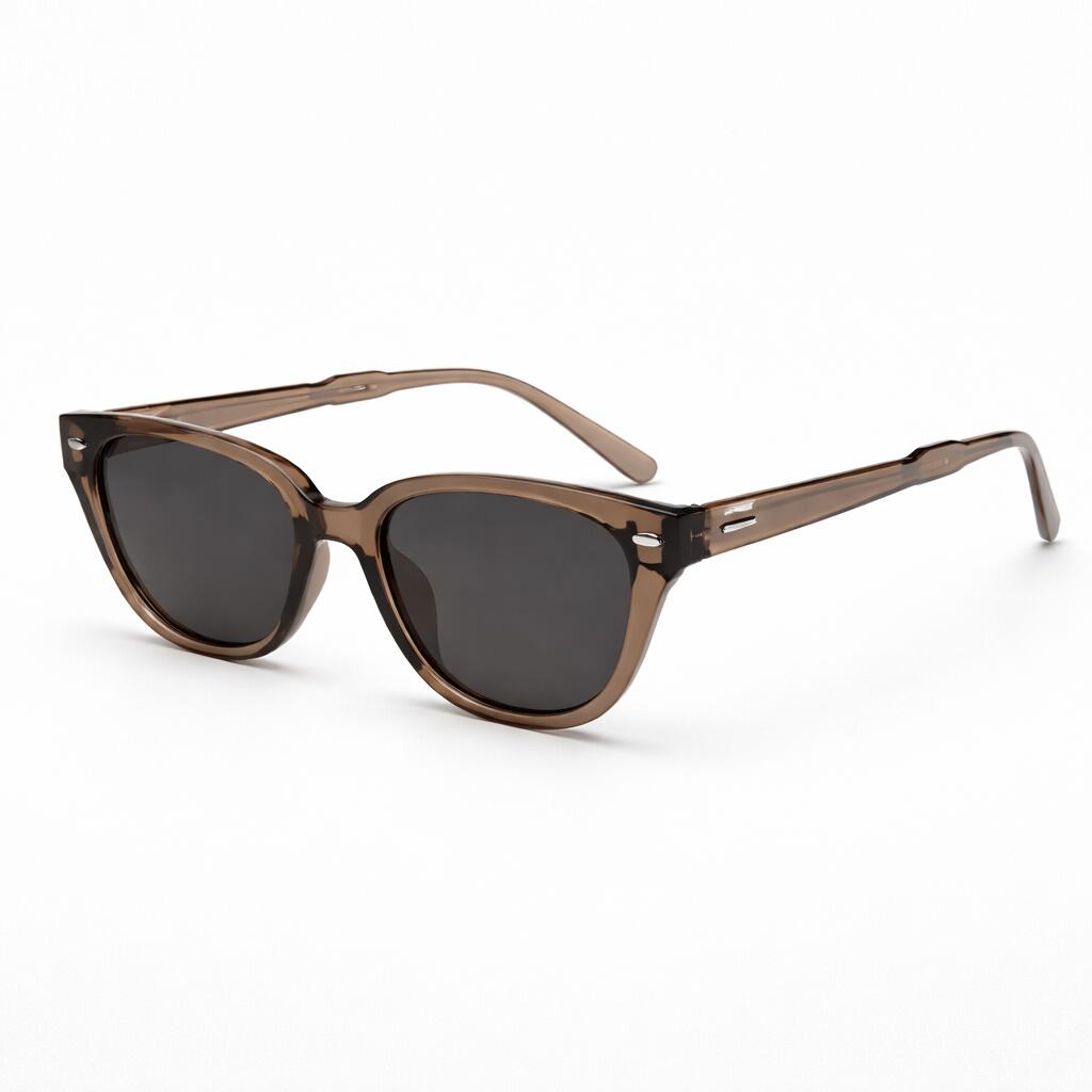 Cool Tea All Gray Retro Small Frame Sunglasses