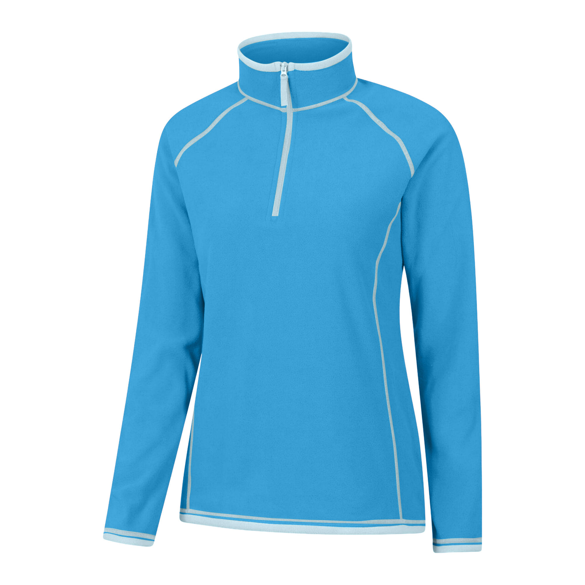 Womens/Ladies Montana Half Zip Fleece Top (Bright Blue) 3/3
