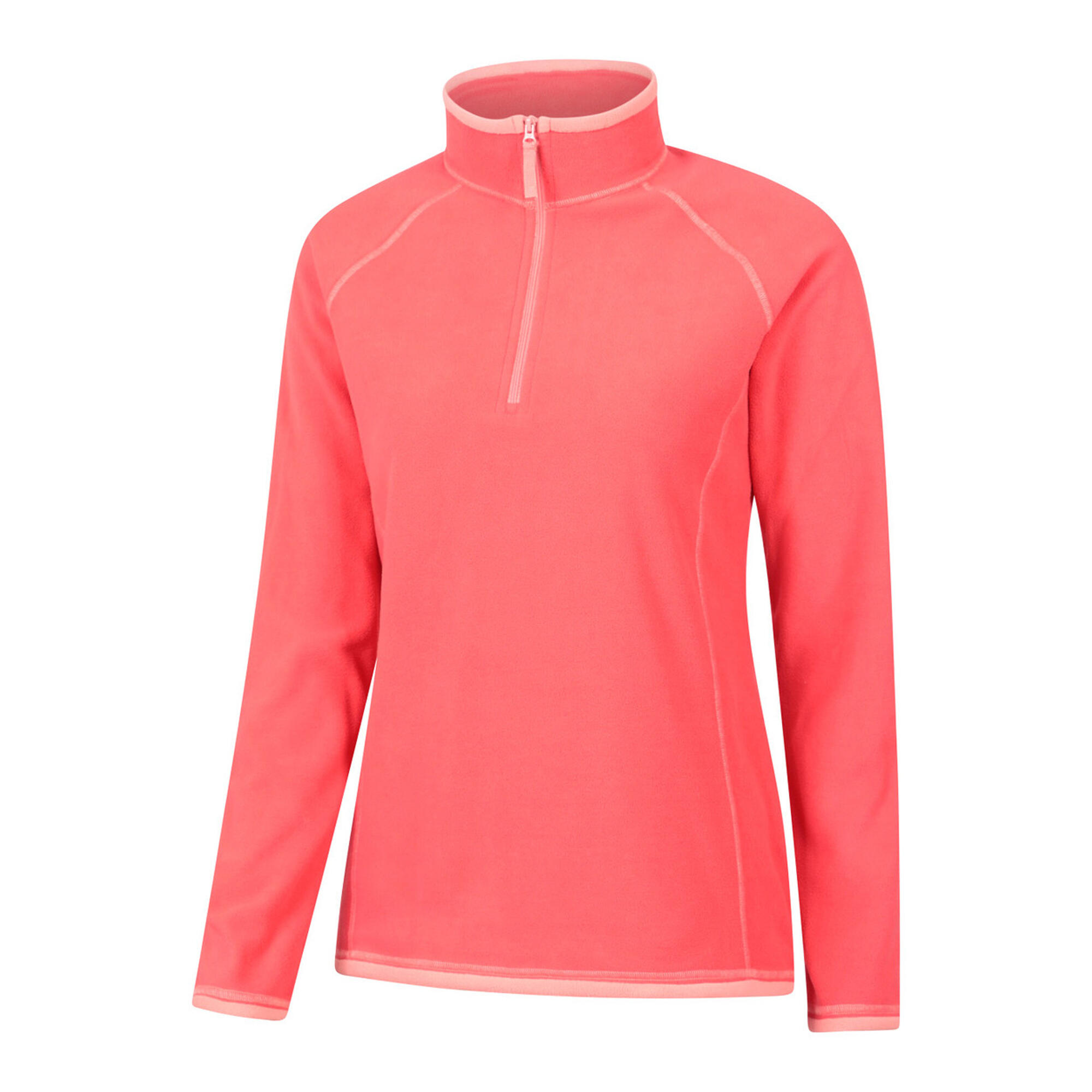 Womens/Ladies Montana Half Zip Fleece Top (Bright Pink) 3/3