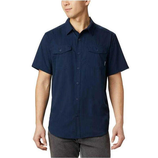 Camicia Maniche Corte Uomo Columbia Utilizer II Solid Blu Navy