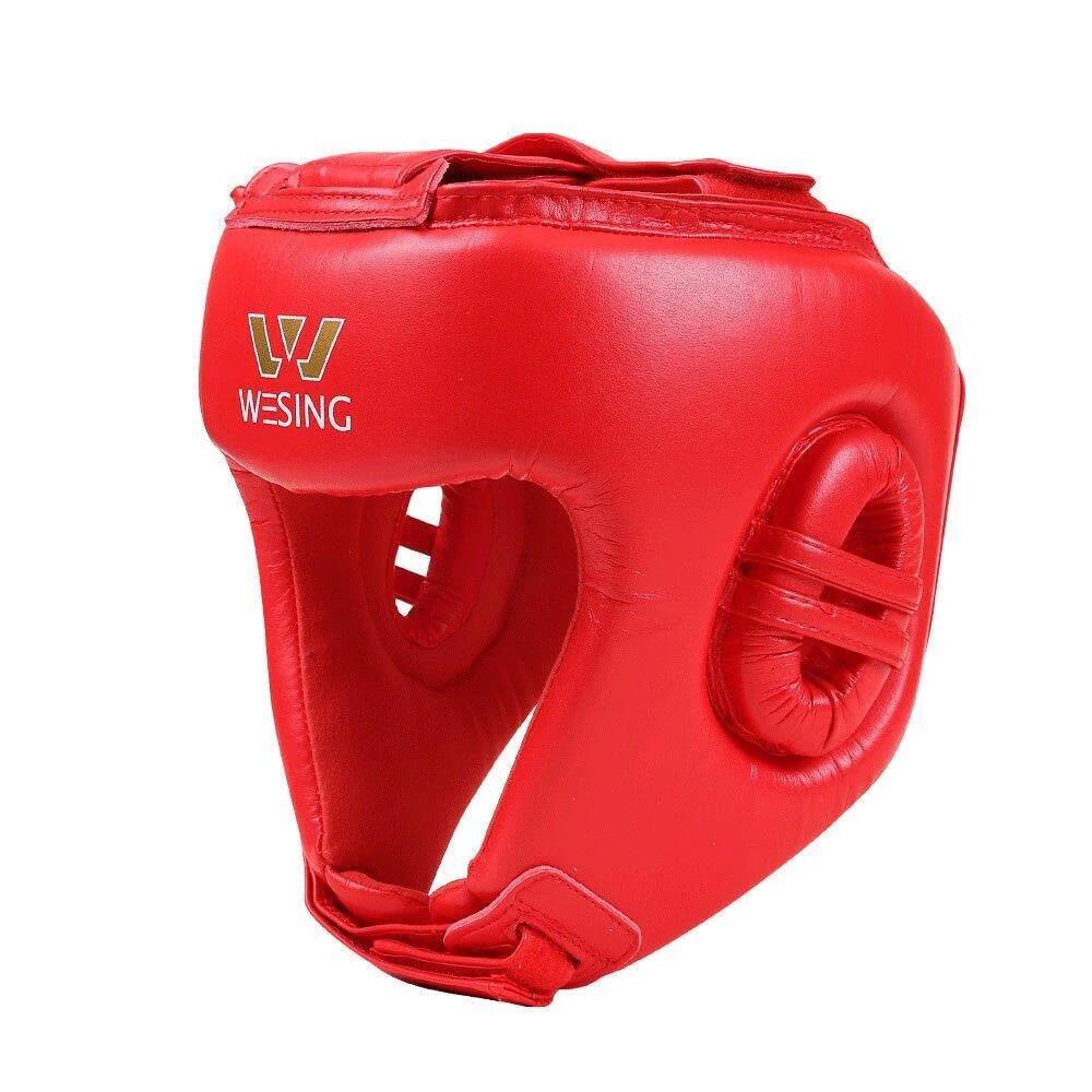 Wesing Iba Approved Leather Head Guard[Medium Red]