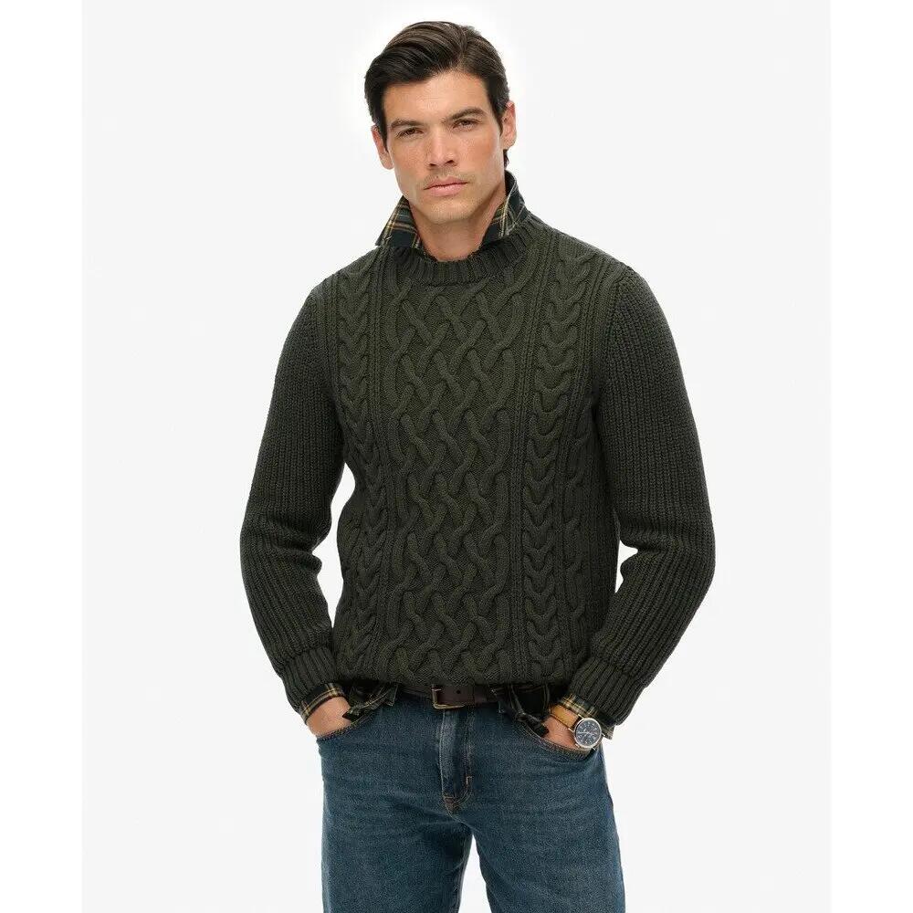 Pull en maille torsadée Superdry Jacob 2/6