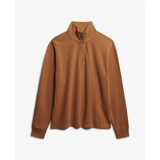 Pull côtelé à col zippé Superdry