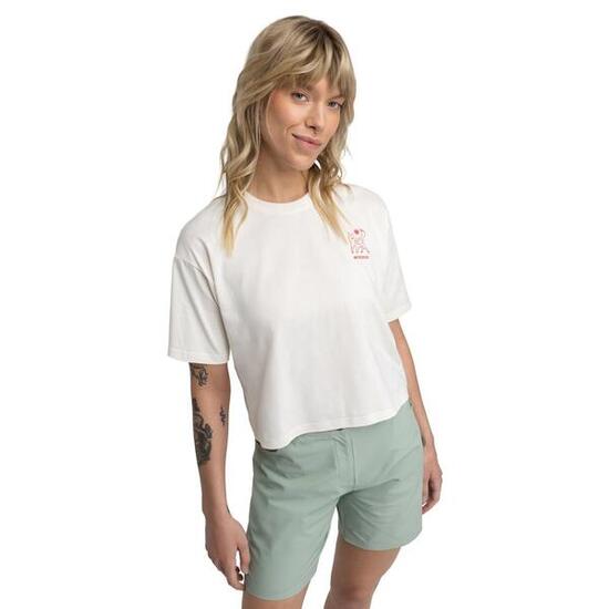 Women Cycling 's relaxed fit short sleeve bikepacking t-shirt Feel Sand Beige