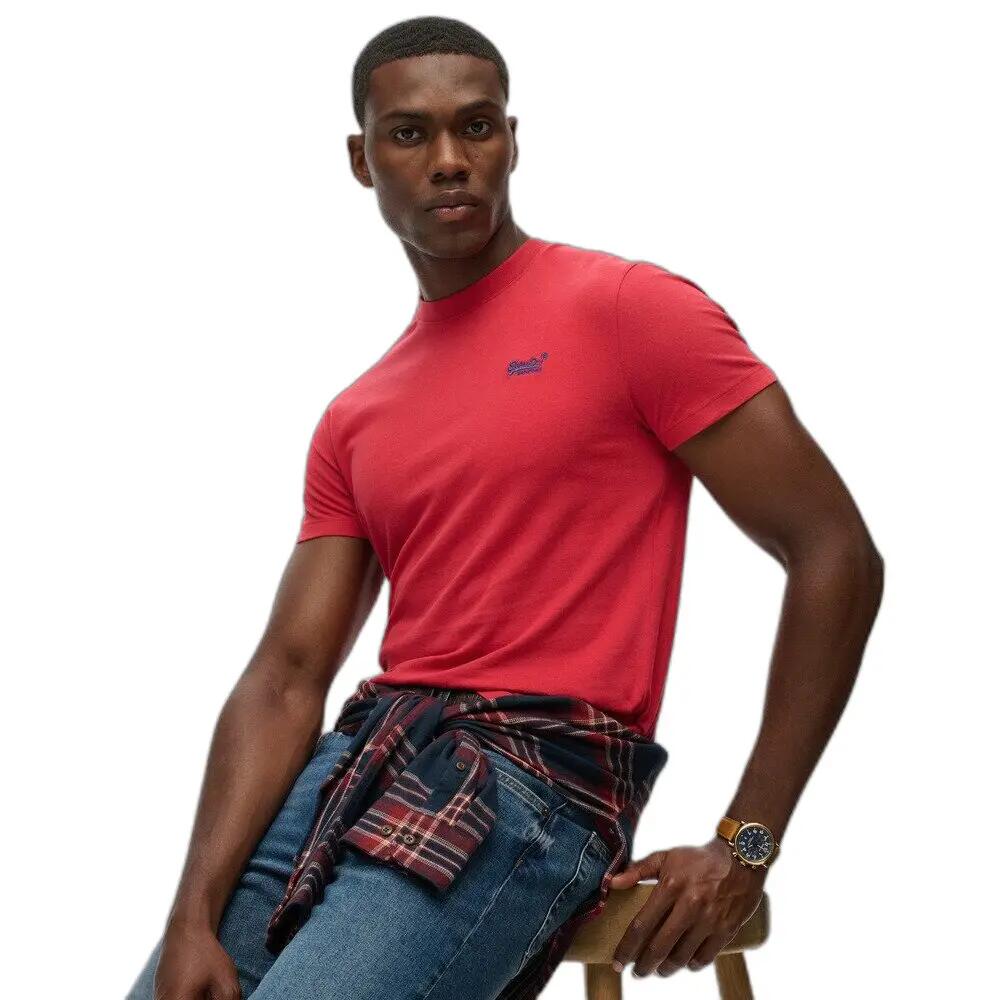 T-Shirt Rouge Homme Superdry Essentials 3/5