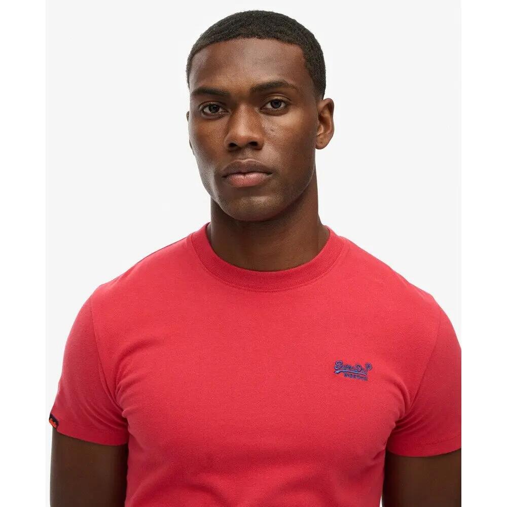 T-Shirt Rouge Homme Superdry Essentials 5/5
