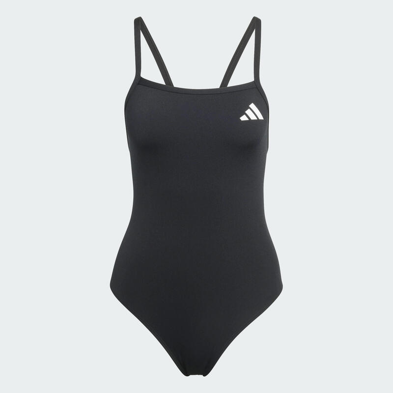 Costum de baie cu bretele subțiri, cu spate în V