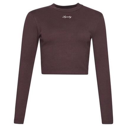 T-shirt Beige Femme Superdry Emb Fitted Top