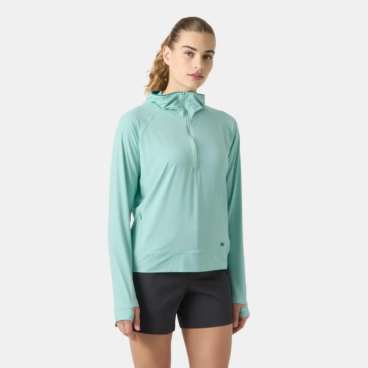 Felpa con cappuccio donna mezza zip Helly Hansen Shine Solen 2/7
