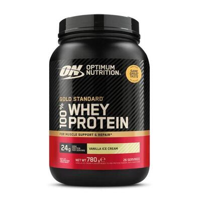 100% whey gold standard - (775 g) vanille-ijs (nieuw) optimum nutriti