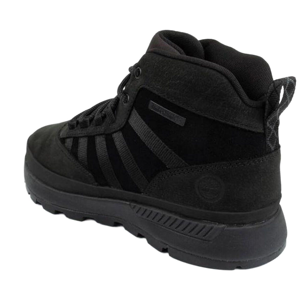 Heren Euro Trekker Leren Trainers (Zwart) 2/3