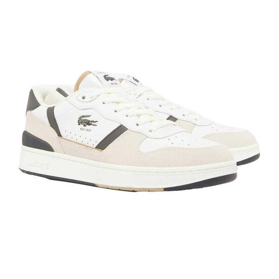 TClip Set Scarpe Sportive PelleUomo Lacoste Bianco Verde